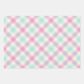 Cotton Candy Gingham ラッピングペーパーシート (正面)