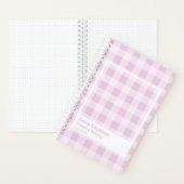 Cotton Candy Gingham Transparent Frame Notebook ノートブック (内側)