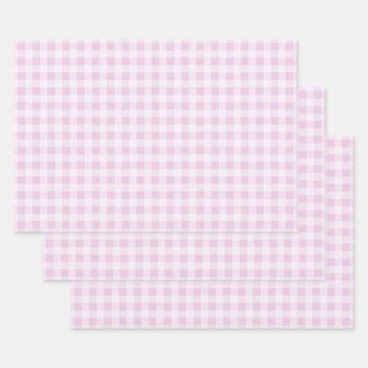 Cotton Candy Gingham Wrapping Paper Sheets ラッピングペーパーシート (セット)