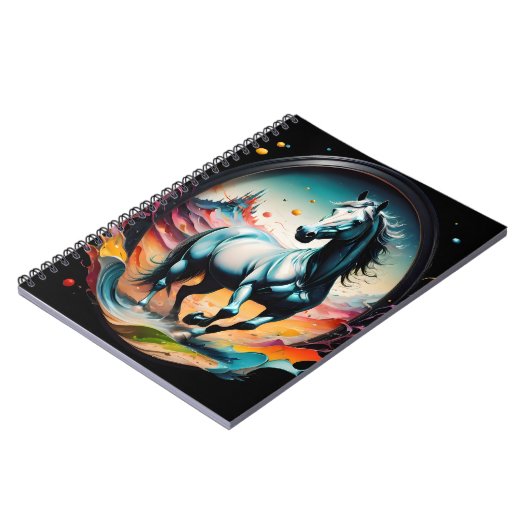 "Cotton Candy Horse" Art Spiral Notebook ノートブック (左側)