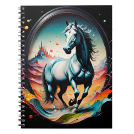 "Cotton Candy Horse" Art Spiral Notebook ノートブック