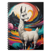 "Cotton Candy Llama" Art Spiral Notebook ノートブック (正面)