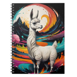 "Cotton Candy Llama" Art Spiral Notebook ノートブック