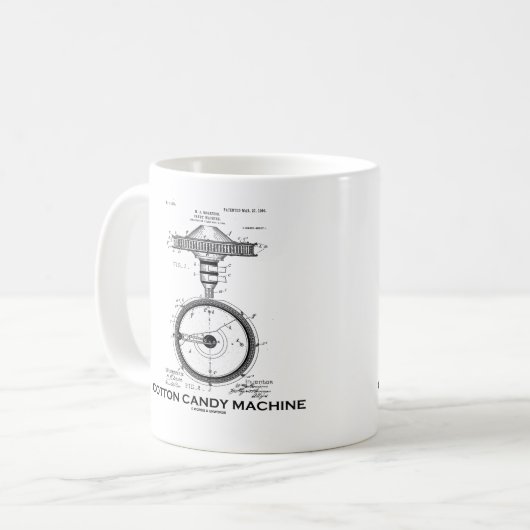 Cotton Candy Machine米国特許図 コーヒーマグカップ (正面左)