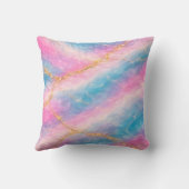 Cotton Candy Marble with Gold Veining クッション (裏面)