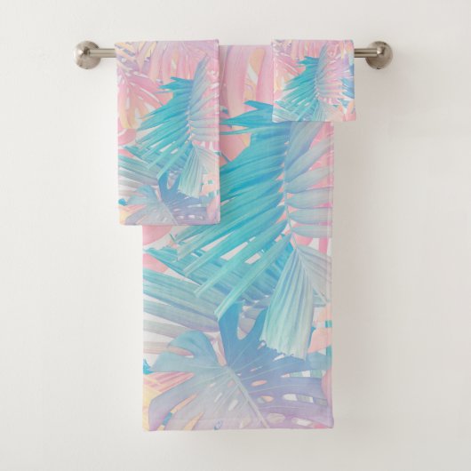 Cotton Candy Monstera Palm Jungle 1 バスタオルセット (インサイチュ)