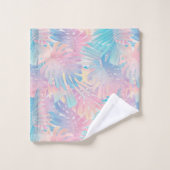 Cotton Candy Monstera Palm Jungle 1 バスタオルセット (ウォッシュタオル)