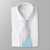 Cotton Candy Pink and Blue Striped Men's Tie ネクタイ (タイ)