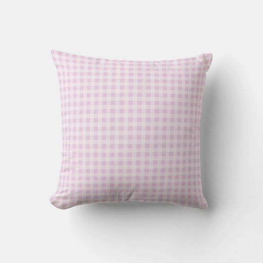 Cotton Candy Pink Gingham クッション (正面)