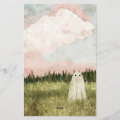 Cotton Candy Skies - Cute Ghost Lined 便箋 (裏面)