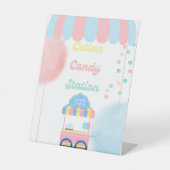 Cotton Candy Station Food Sign Tabletop Pasdestal 台座サイン (正面)