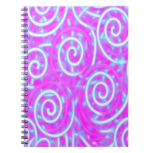 Cotton Candy Swirl Notebook – Pastel Aesthetic  ノートブック (正面)