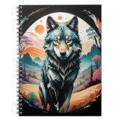"Cotton Candy Wolf" Art Spiral Notebook ノートブック (正面)