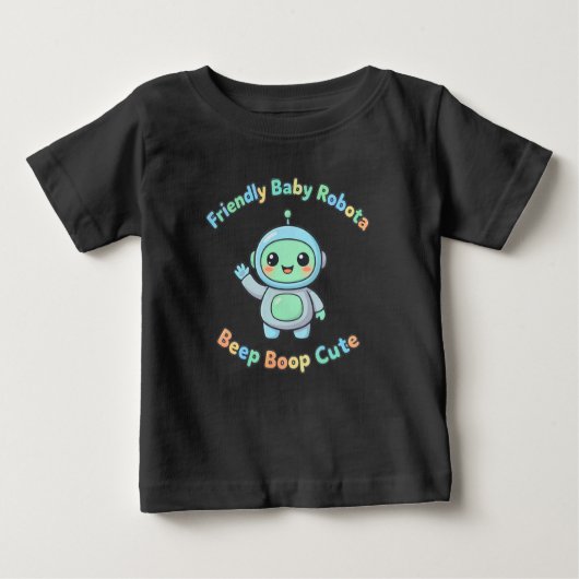 Cotton Confort Robot ベビーTシャツ (正面)