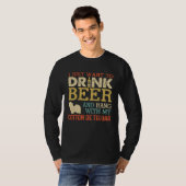Cotton De Teluar Dad Drink Beer Hang With Dog  Vin Tシャツ (正面フル)