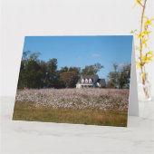 Cotton Field in Georgia with Home Card カード (黄色い花)