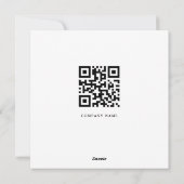 Cotton Flower Wreath Holiday Card with QR Code シーズンカード (裏面)