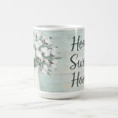 Cotton Flowers Farmhouse Rustic Coffee Mug コーヒーマグカップ (中央)