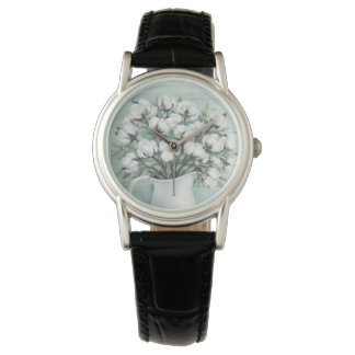Cotton Flowers Farmhouse Rustic Watch 腕時計