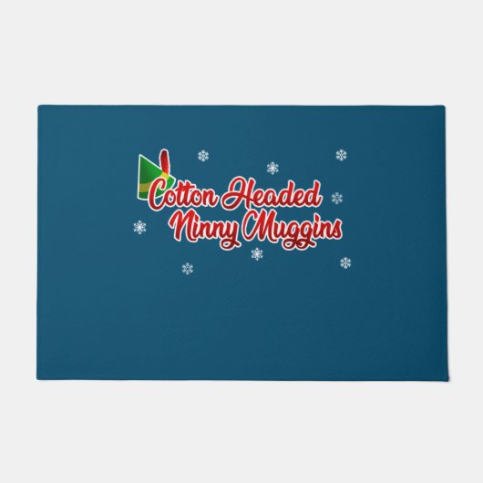 Cotton Headed Ninny Muggins Funny Elf Christmas ドアマット (正面)