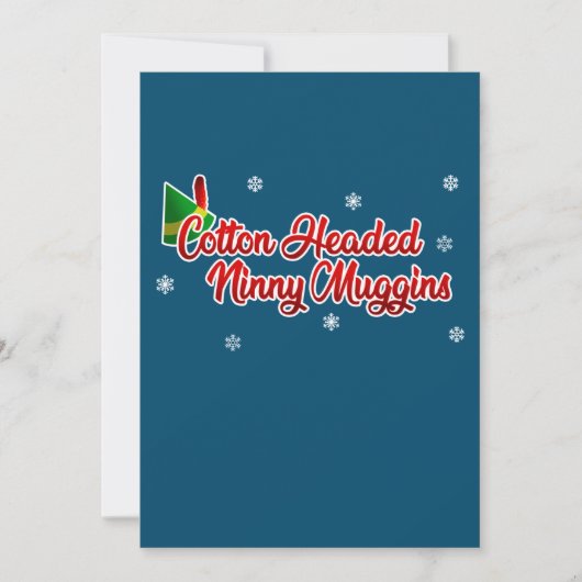 Cotton Headed Ninny Muggins Funny Elf Christmas 招待状 (正面)