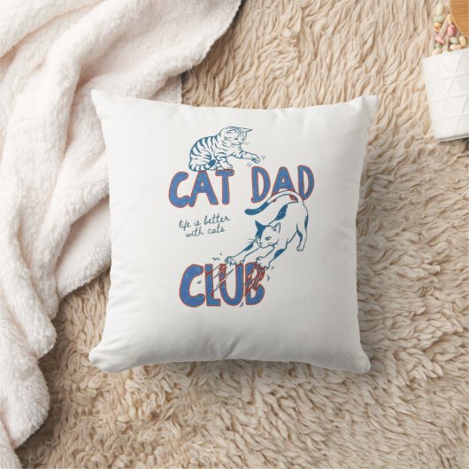 Cotton pillow cat design クッション (ブランケット)