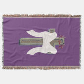 Cotton Throw Blanket Purple Background スローブランケット (正面)