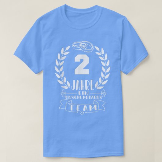 Cotton Wedding 2nd Wedding Anniversary Marriage Si Tシャツ (デザイン正面)