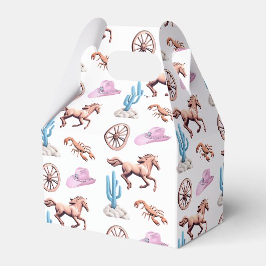 Cottoncandy Western Theme Cowgirl Party Art フェイバーボックス (正面サイド)