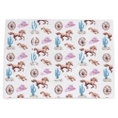 Cottoncandy Western Theme Cowgirl Party Art ラージペーパーバッグ (正面)