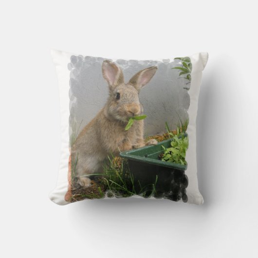 Cottontailウサギの枕 クッション (正面)