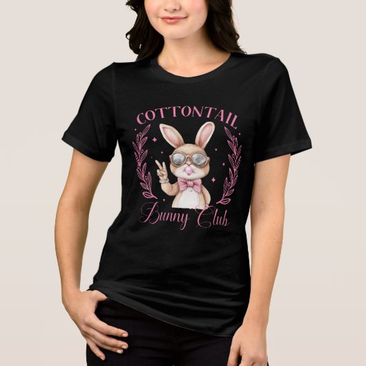 Cottontail Bunny Club | Cute Spring  トライブレンドＴシャツ (正面)