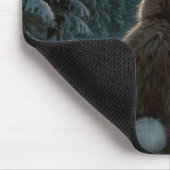 Cottontail Rabbit In Moonlight マウスパッド (コーナー)