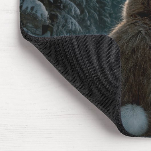 Cottontail Rabbit In Moonlight マウスパッド (コーナー)