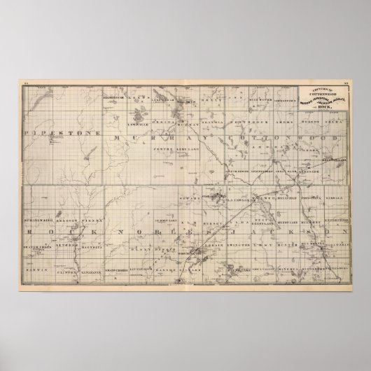 Cottonwood, Murray, Pipestone County, Minnesota ポスター (正面)