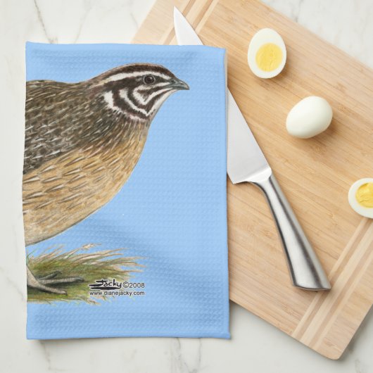 Coturnixのファラオのウズラ キッチンタオル (四つ折り)