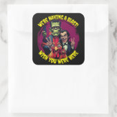  "Couch Cryptid Selfie" Cheesy Chicken スクエアシール (バッグ)