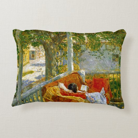 Couch on the Porch, Cos Cob by Frederick Hasssam アクセントクッション (裏面)