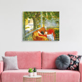 Couch on the Porch, Cos Cob by Frederick Hasssam キャンバスプリント (インサイチュ (リビング))