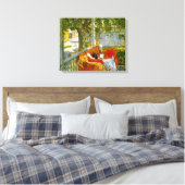 Couch on the Porch, Cos Cob by Frederick Hasssam キャンバスプリント (インサイチュ (寝室))