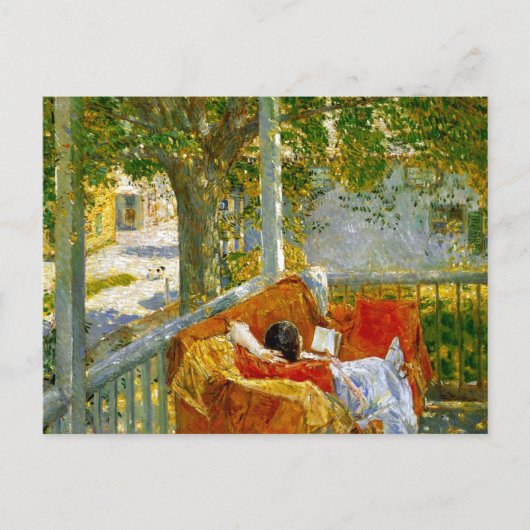 Couch on the Porch, Cos Cob by Frederick Hasssam ポストカード (正面)