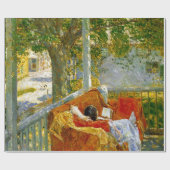 Couch on the Porch, Cos Cob by Frederick Hasssam ラッピングペーパー (フラット)