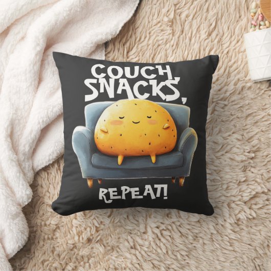 Couch Potato Funny クッション (ブランケット)