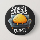 Couch Potato Funny 缶バッジ (正面)