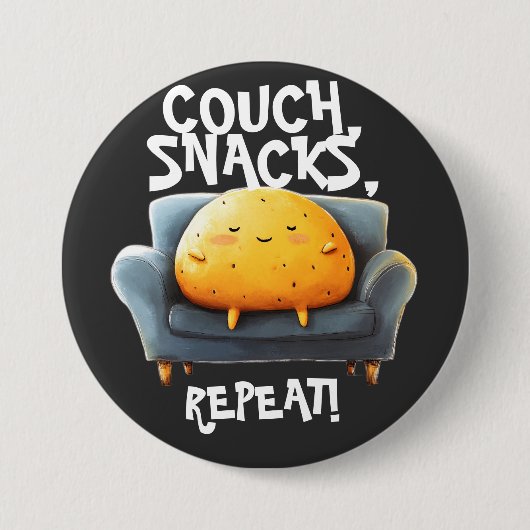 Couch Potato Funny 缶バッジ (正面)