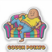 Couch Potato Lazy Person シール (正面)