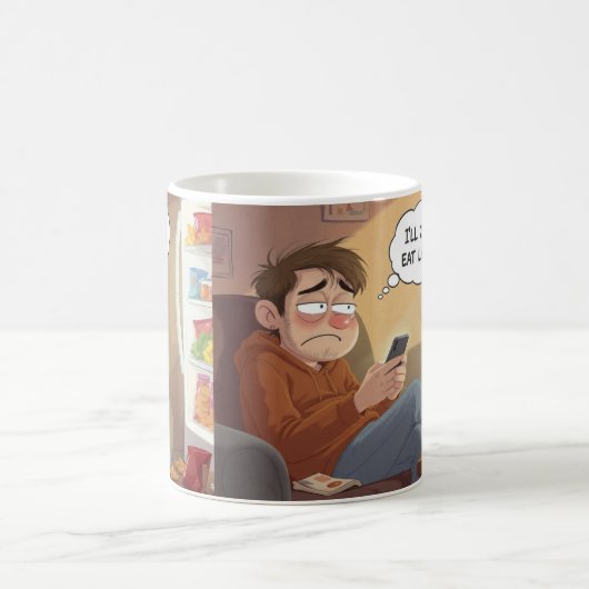 Couch Potato & Snacks – Funny Relatable Mug コーヒーマグカップ (中央)