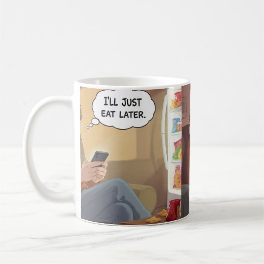 Couch Potato & Snacks – Funny Relatable Mug コーヒーマグカップ (左)