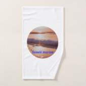 Coucher de soleil beauté marine バスタオルセット (ハンドタオル)