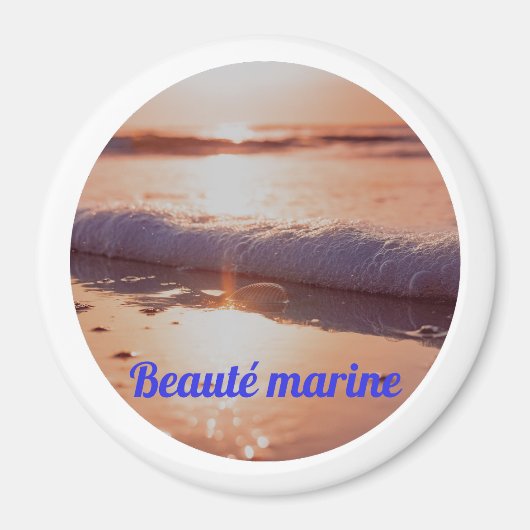 Coucher de soleil beauté marine マグネット (正面)